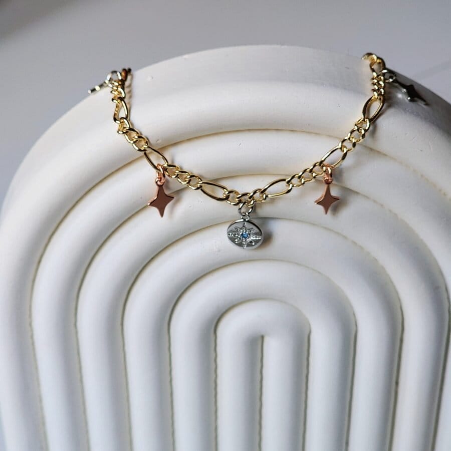 Star Charm Bracelet - Tricolor