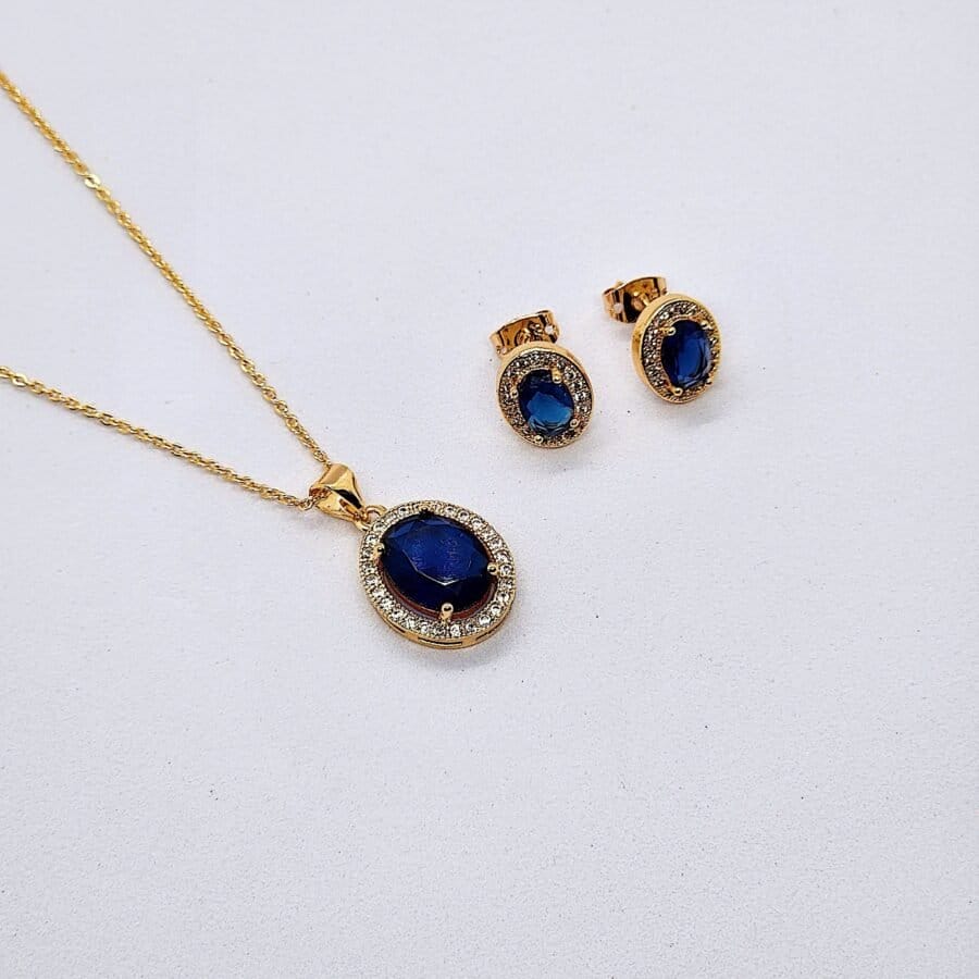 Sapphire Oval Stone Set