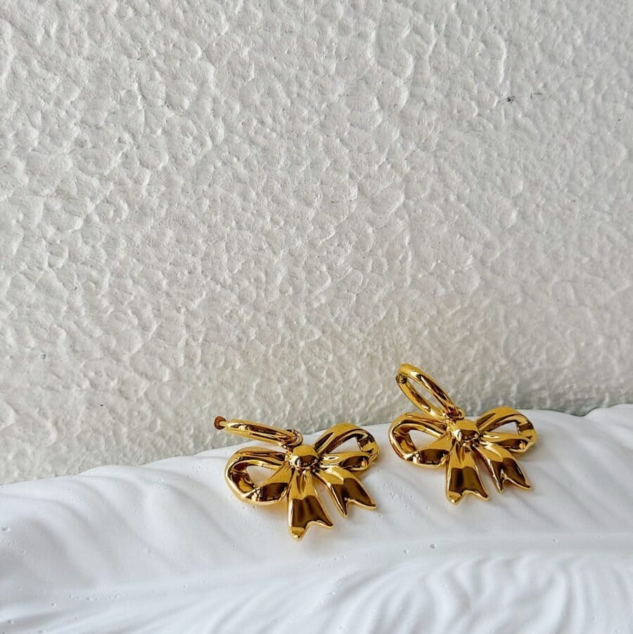 Bow Drop Earrings - Image 2