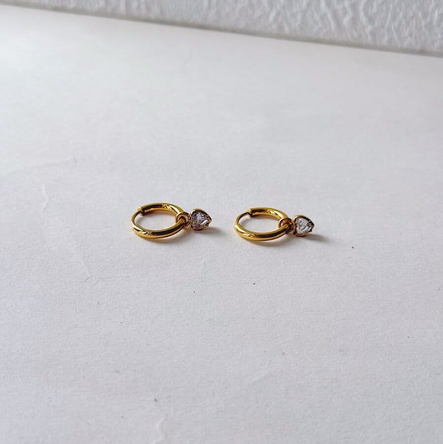 Heart Drop Hoops - Small - Image 2