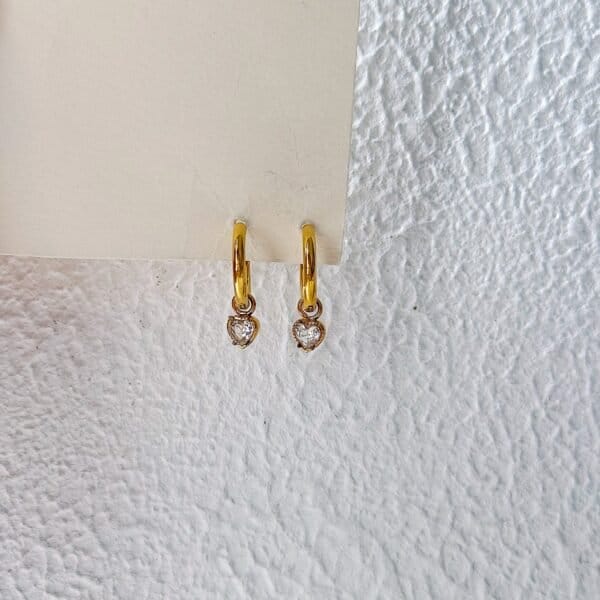 Heart Drop Hoops - Small