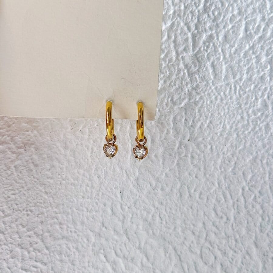 Heart Drop Hoops - Small